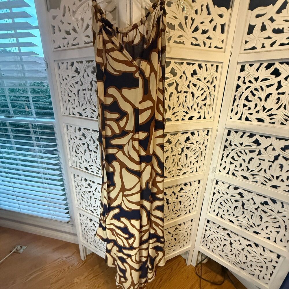 Sam and Jess Abstract Palm/leaf Sleeveless Jumpsuit size XL New with Tags